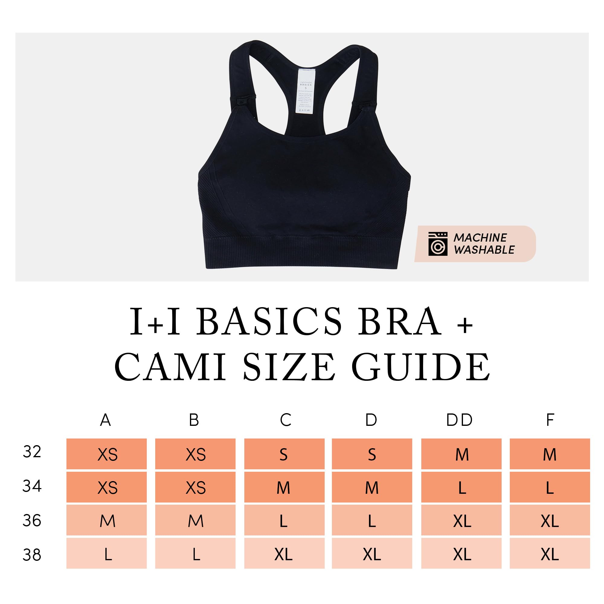 Ingrid & Isabel Basics Nahtloser Schwangerschafts- und Still-Sport-BH, geringe bis mittlere Belastung