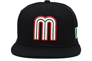 Mexico Snap Back Hat Flag 3D M Flat Bill Mexico Baseball Hat