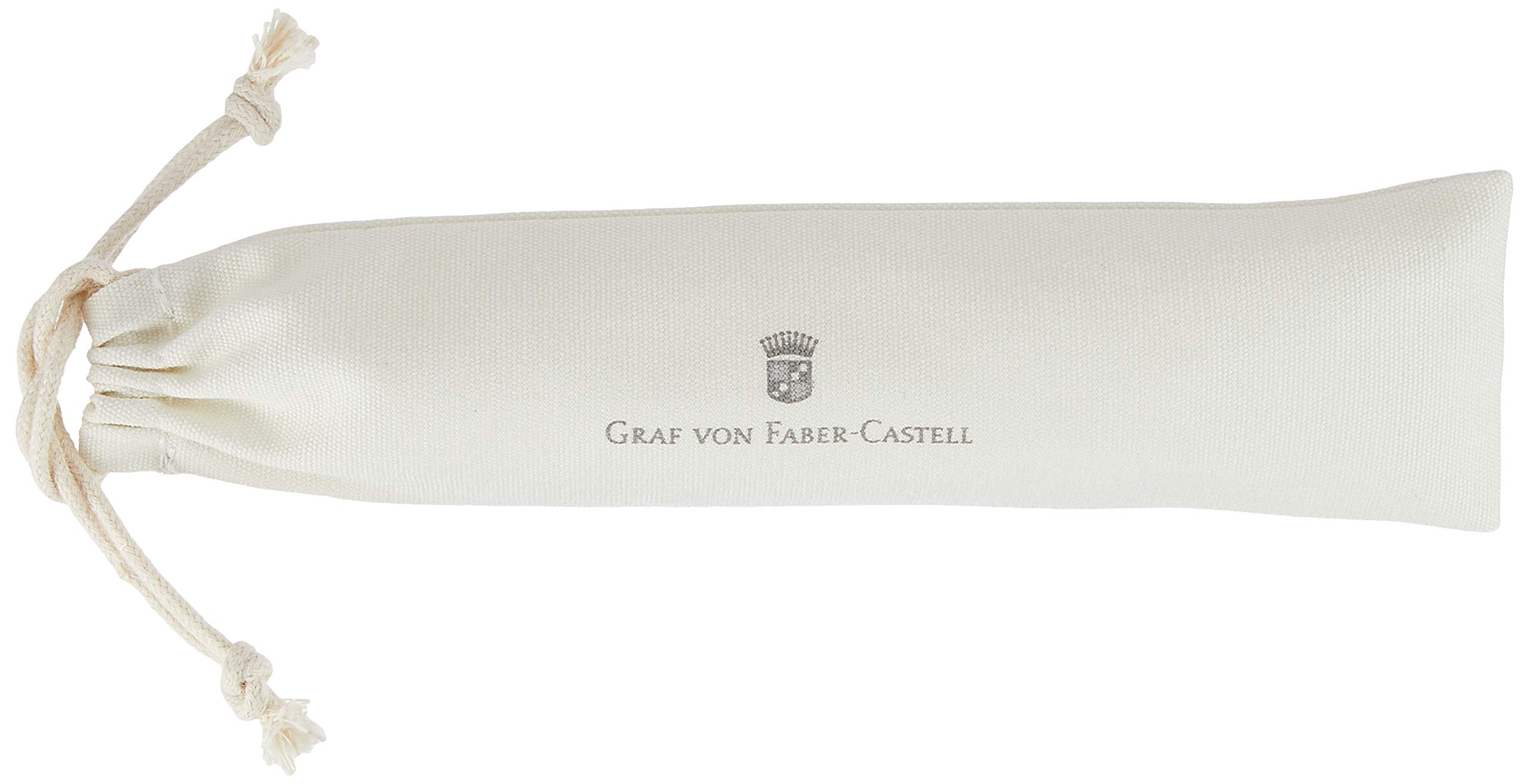 Graf von Faber-Castell - Füllfederhalter Guilloche Rhodiniert F | Guillochierter Metallschaft mit 18-Karat Goldfeder und rhodinierten Metallteilen