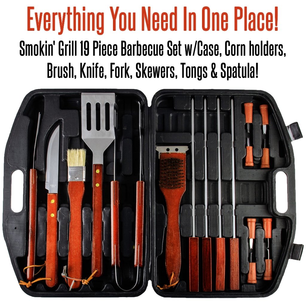 Fine Life 19-Piece BBQ Set in Carry Case