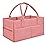 Runsabay. Diaper Caddy Organizer for Newborn Baby Essentials, Large Nursery Storage Bin, Car Organizer for Baby Diapers and Wipes, Baby Basket with Handles - Pink