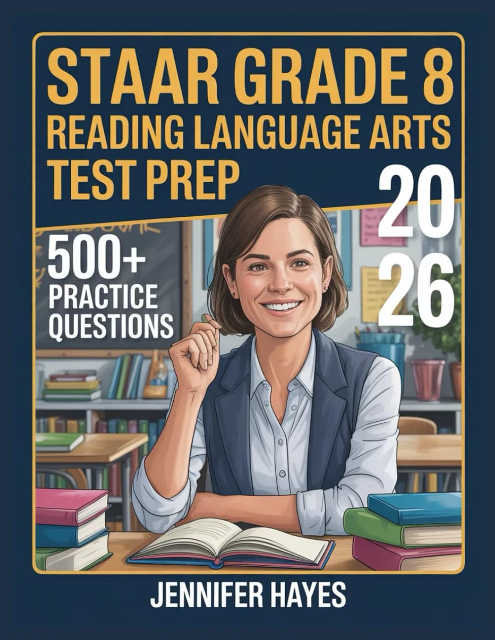 STAAR Grade 8 Reading Language Arts Test Prep 2026: 500+ Review Questions with Full Explanations and Study Guidelines