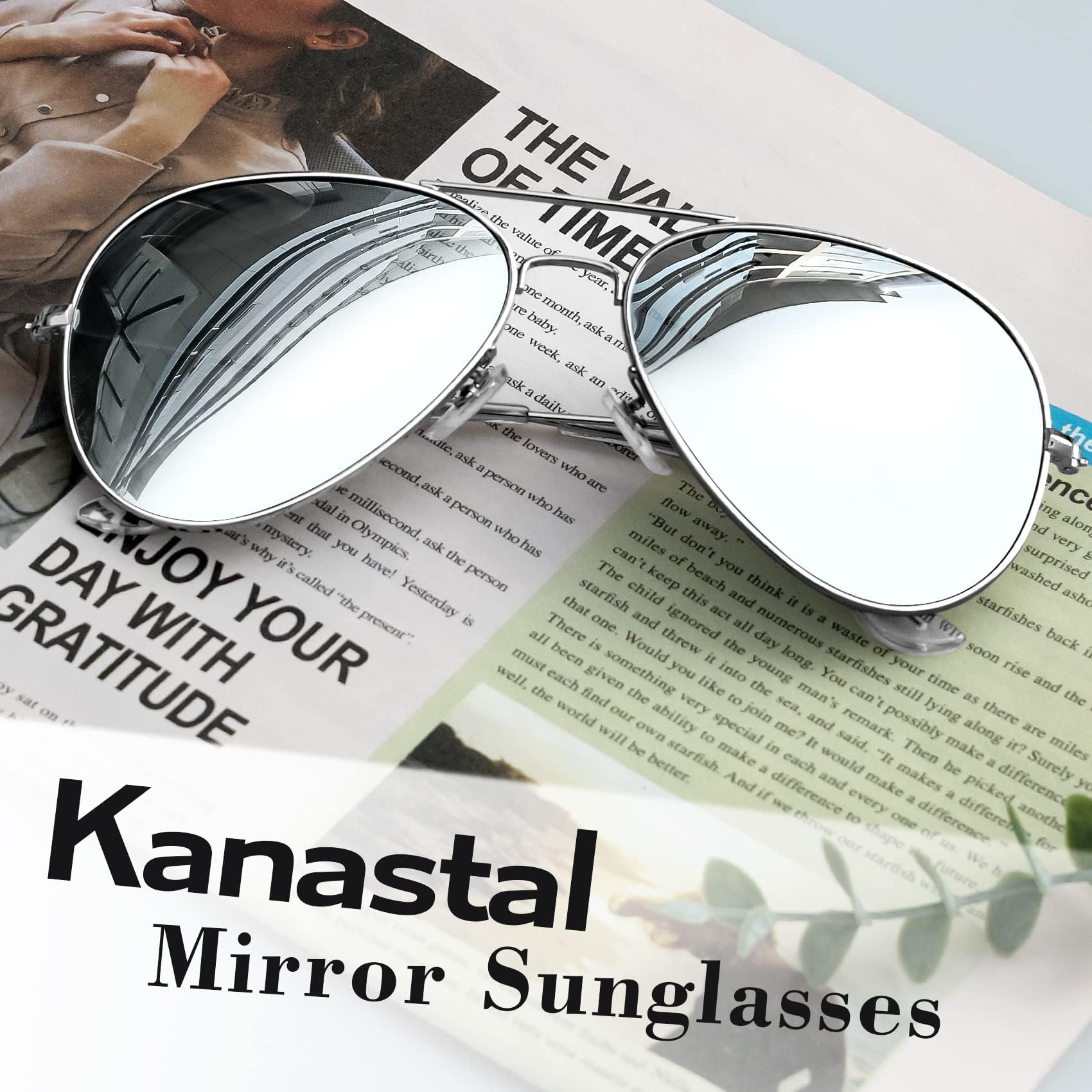 KANASTAL Okulary Przeciwsłoneczne Fly Męskie Spolaryzowane, Vintage Duże Lekkie Metalowe Oprawki, 2 Opakowania Okulary Przeciwsłoneczne Damskie Jako Golf Wędkarstwo Outdoor