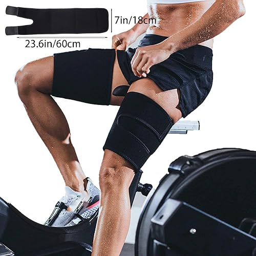 Miniatura 4 de Manga de compresión de isquiotibiales para mujeres y hombres, mangas de compresión para muslos isquiotibiales para piernas, paquete de 2 unidades