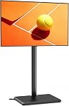 Tourneaux TV Support pour TV 32-60 pouces, réglable en hauteur TV Mont avec base stable, cales 88 lbs, Position fixe pour salon, Chambre, Home Office Noir