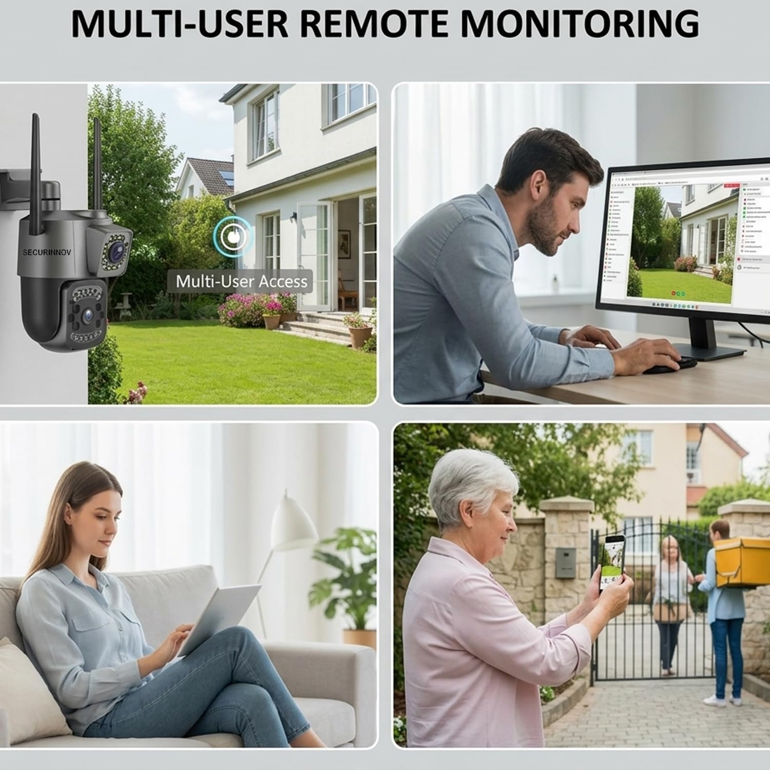 Securinnov Dual Lens WiFi Security Camera - 360° PTZ -9