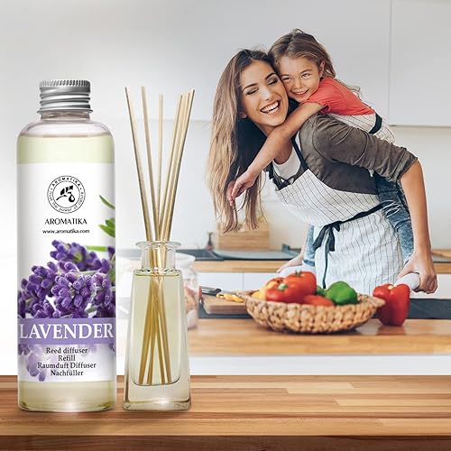Miniatura 7 de Recambio de difusor de varillas de lavanda de 6.8 onzas líquidas, repuesto de Lavanda, difusor de fragancia para habitación con aceite esencial de