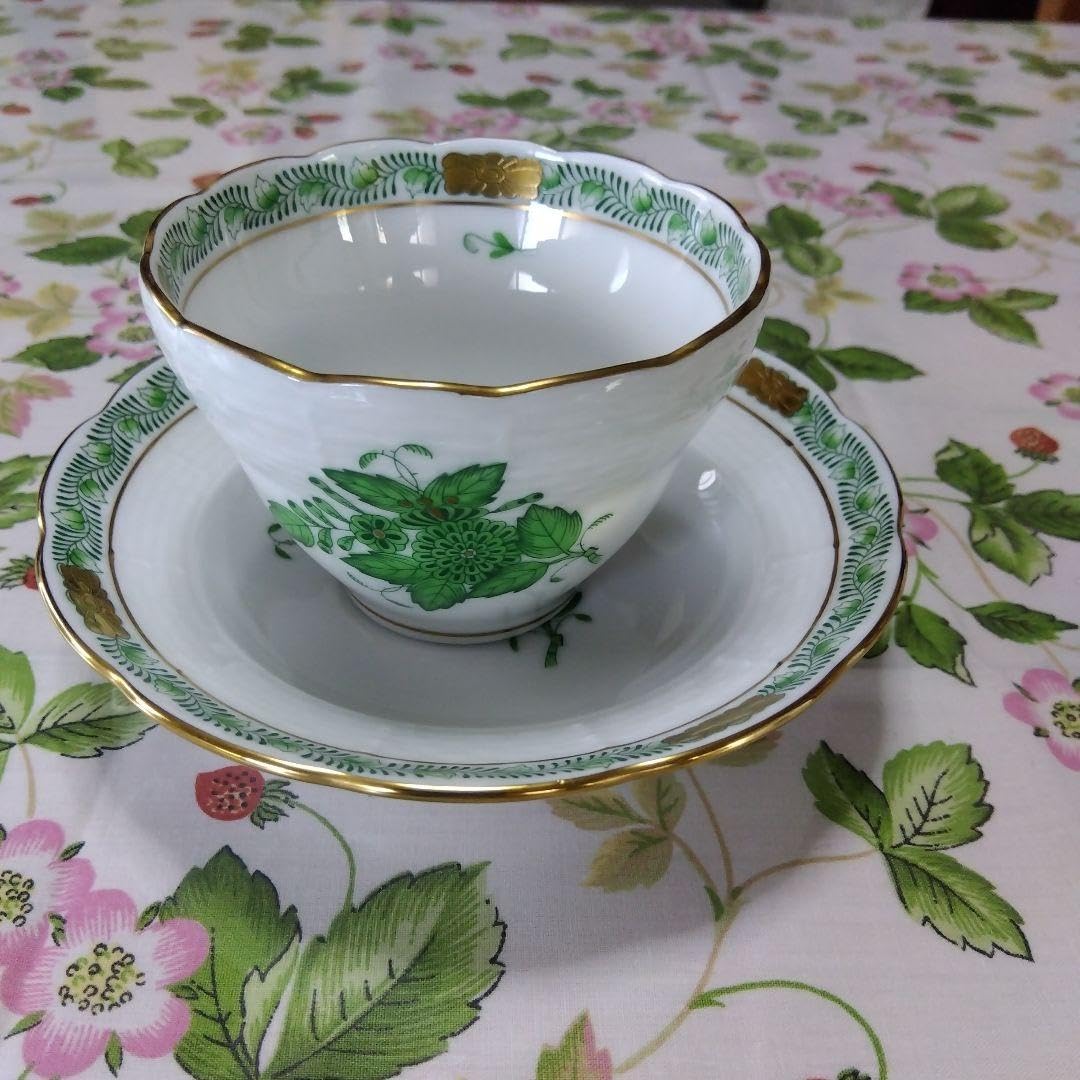 美品✨ヘレンド アポニーグリーン オリエンタル カップ ジャパニーズ