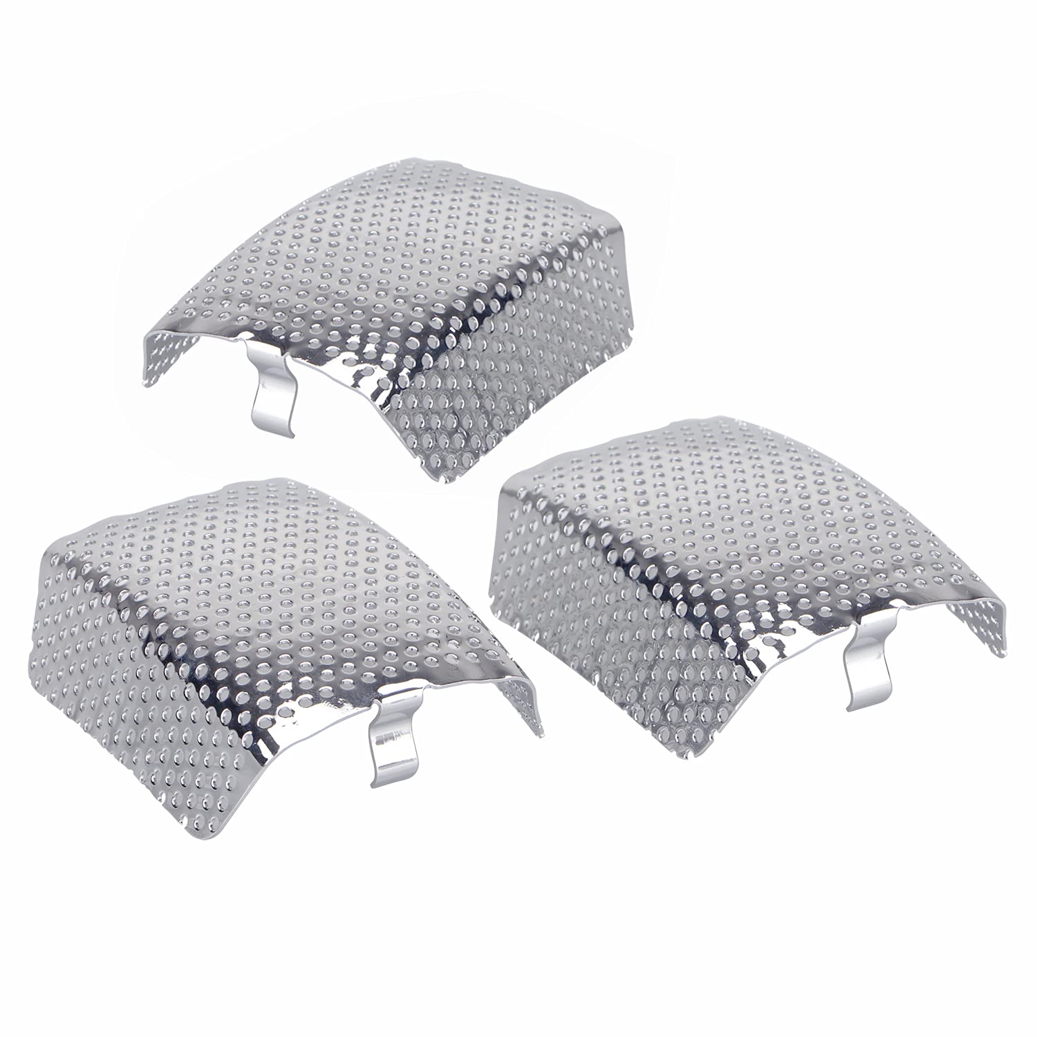 XMMT 3pcs Chrome Front Brake Caliper Screen Inserts for Harley Touring Road King Street Glide Electra Glide FLHT FLTRX FLHR FLHX & V-Rod