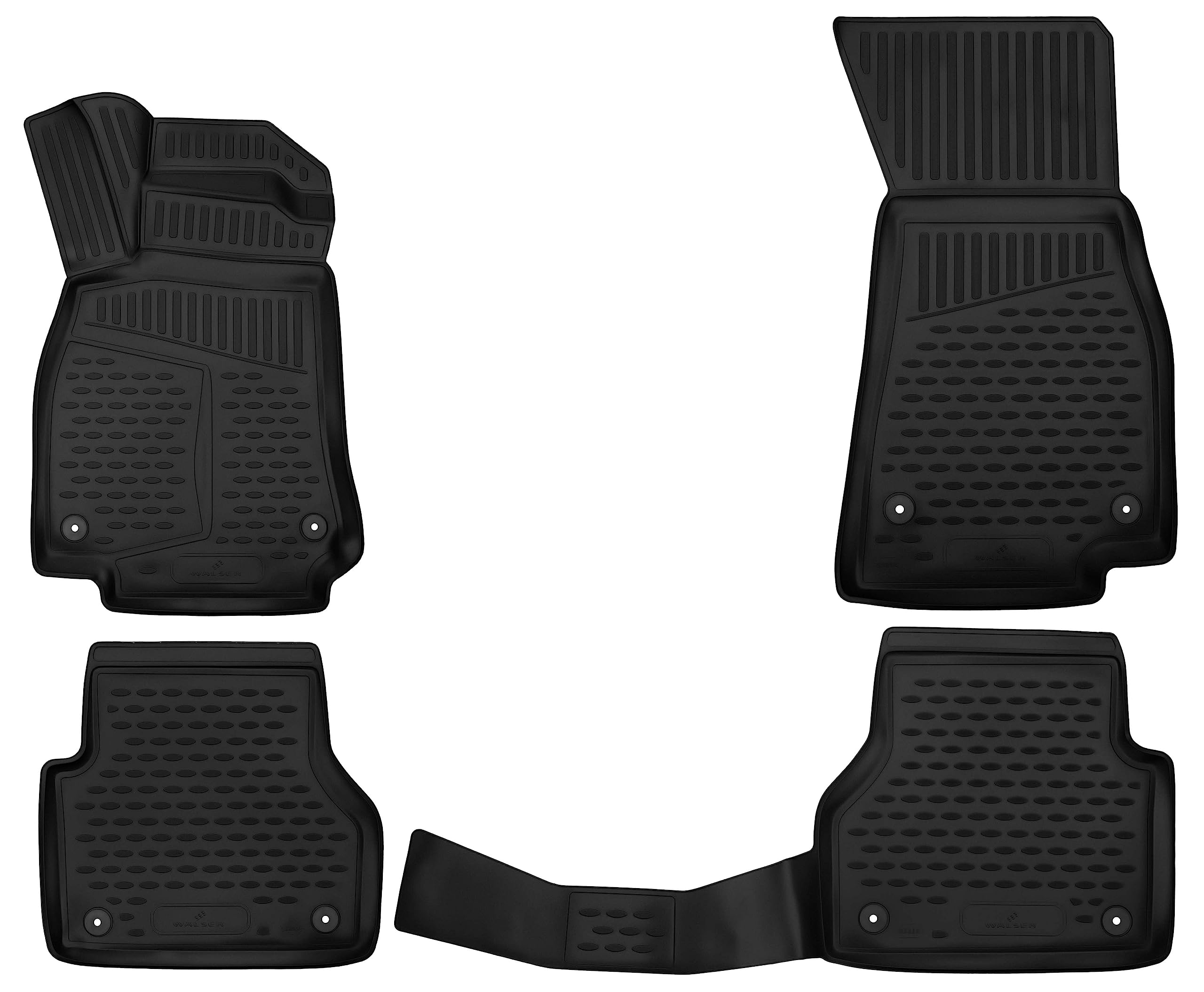 WALSER Tappetini in gomma per auto XTR su misura compatibile con Audi A6 C8 Avant (4A5) 05/2018 - 2025, A6 Allroad C8 (4AH) 11/2018 - 2025