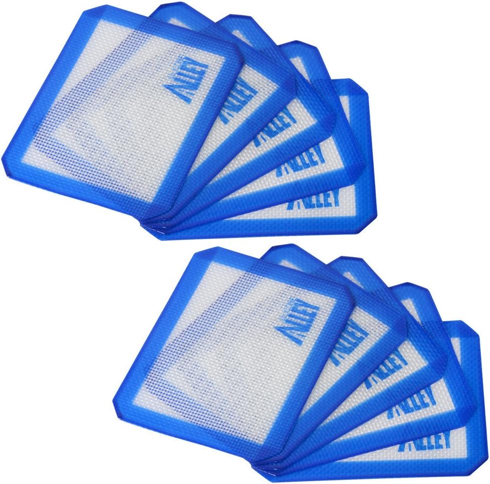 10 Non-stick Silicone Mat Pad, Small Rectangle 5 X 4 Inch, Blue image 4