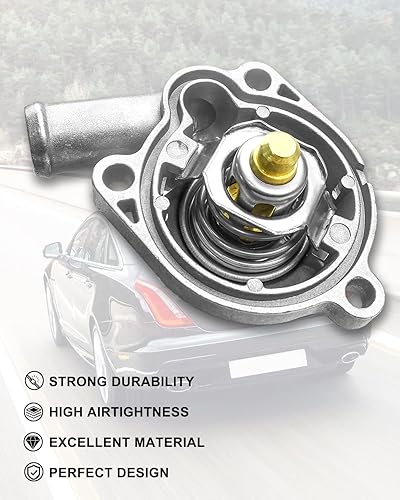 Miniatura 5 de 55565336 Conjunto de carcasa de termostato de refrigerante de aluminio para Chevy Cruze Trax Sonic Buick Encore 2012-2020 1.4 Reemplazar 55579010