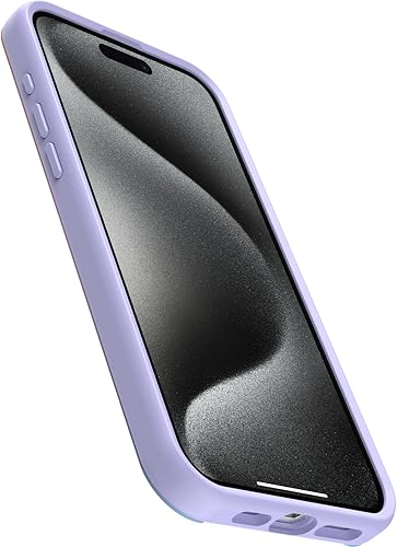 Miniatura 3 de OtterBox Funda para iPhone 15 Pro MAX (solamente) de la serie Symmetry - SOLO SUAVE (púrpura), se ajusta a MagSafe, ultra suave, bordes elevados