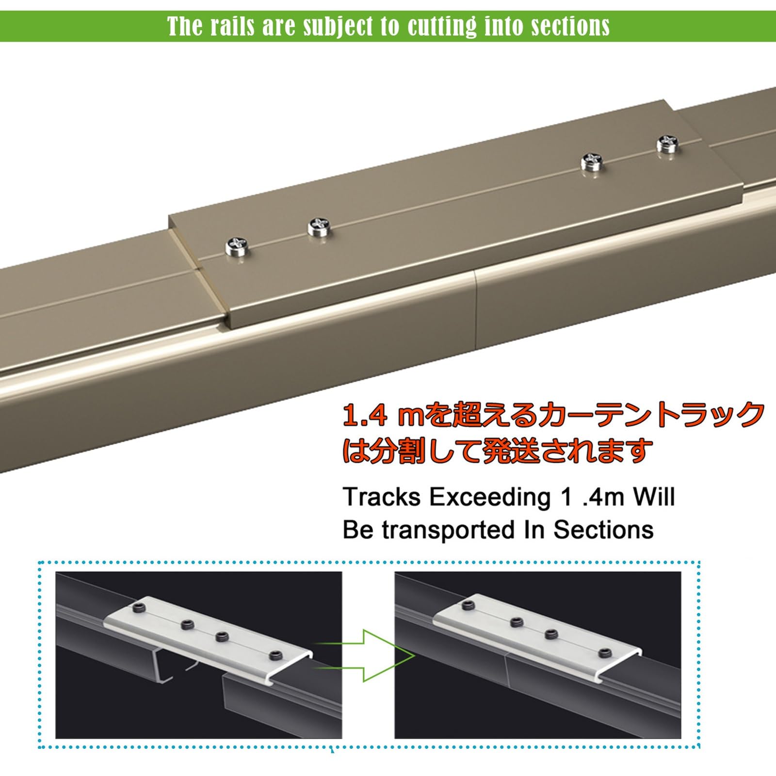 Rail en aluminium de qualité supérieure pour rideaux lourds - Séparateur de pièce réglable - Longueurs personnalisées - 50 à 600 cm - Tringle Ele Detive pour intérieur rious