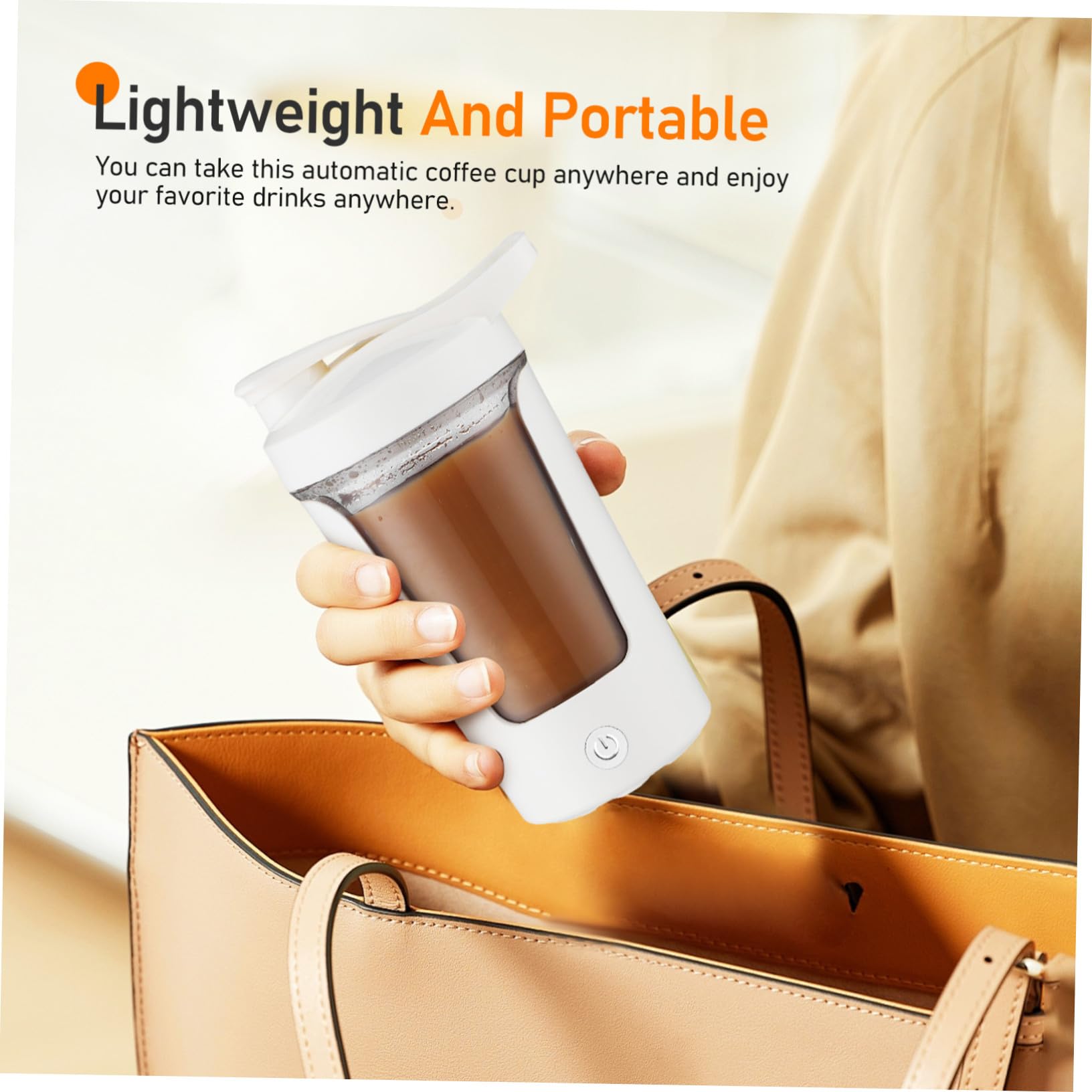 Veemoon Bouteille Électrique Automatique à Agitateur Portable Tasse à Café Rechargeable PP et Abs Mélangeur Automatique pour Protéines et Boissons Pratique et Robuste pour Préparation