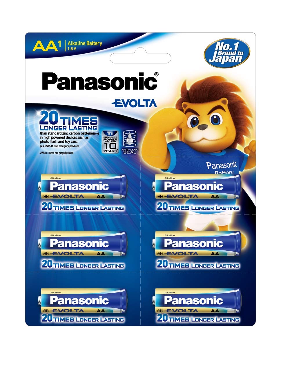 Buy Panasonic Evolta Alkaline 1.5V AA Batteries,20 Times Longer Lasting