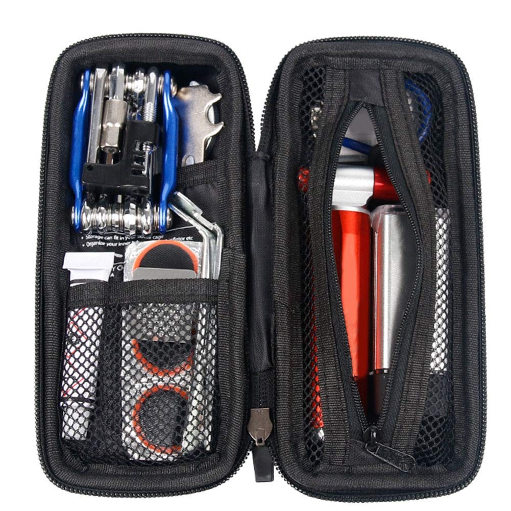 Kettle - Borsa rigida per portabibidet, per bicicletta con guscio duro nero, per kit di attrezzi da bicicletta