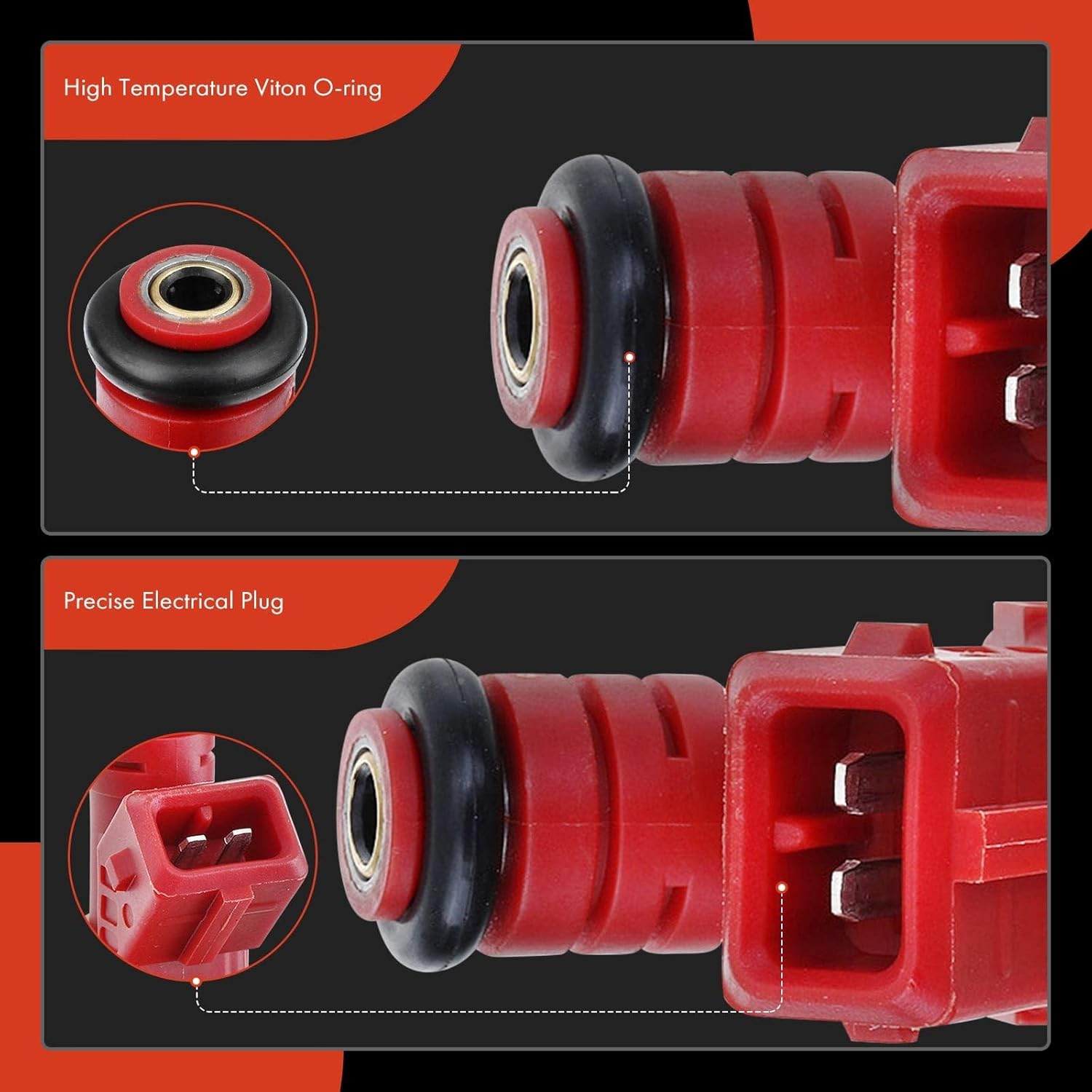 A-Premium Fuel Injectors Compatible with Ford Explorer 1997-1998, Ranger 1997, Aerostar 1997, V6 4.0L, Set of 6, Replace# 0280155735