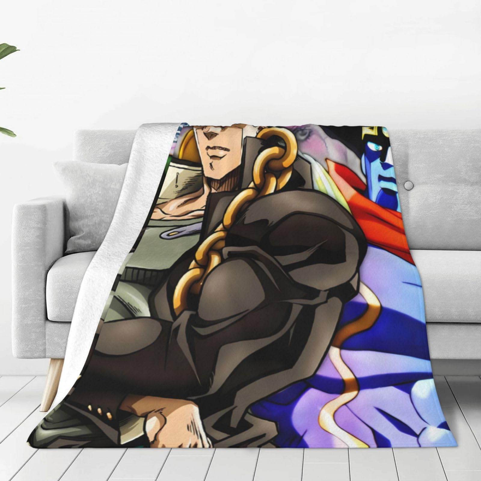 ジョジョ　ジョジョの奇妙な冒険　特大ブランケット　承太郎　花京院 ジョジョ ジョジョの奇妙な冒険 特大ブランケット 承太郎 花京院