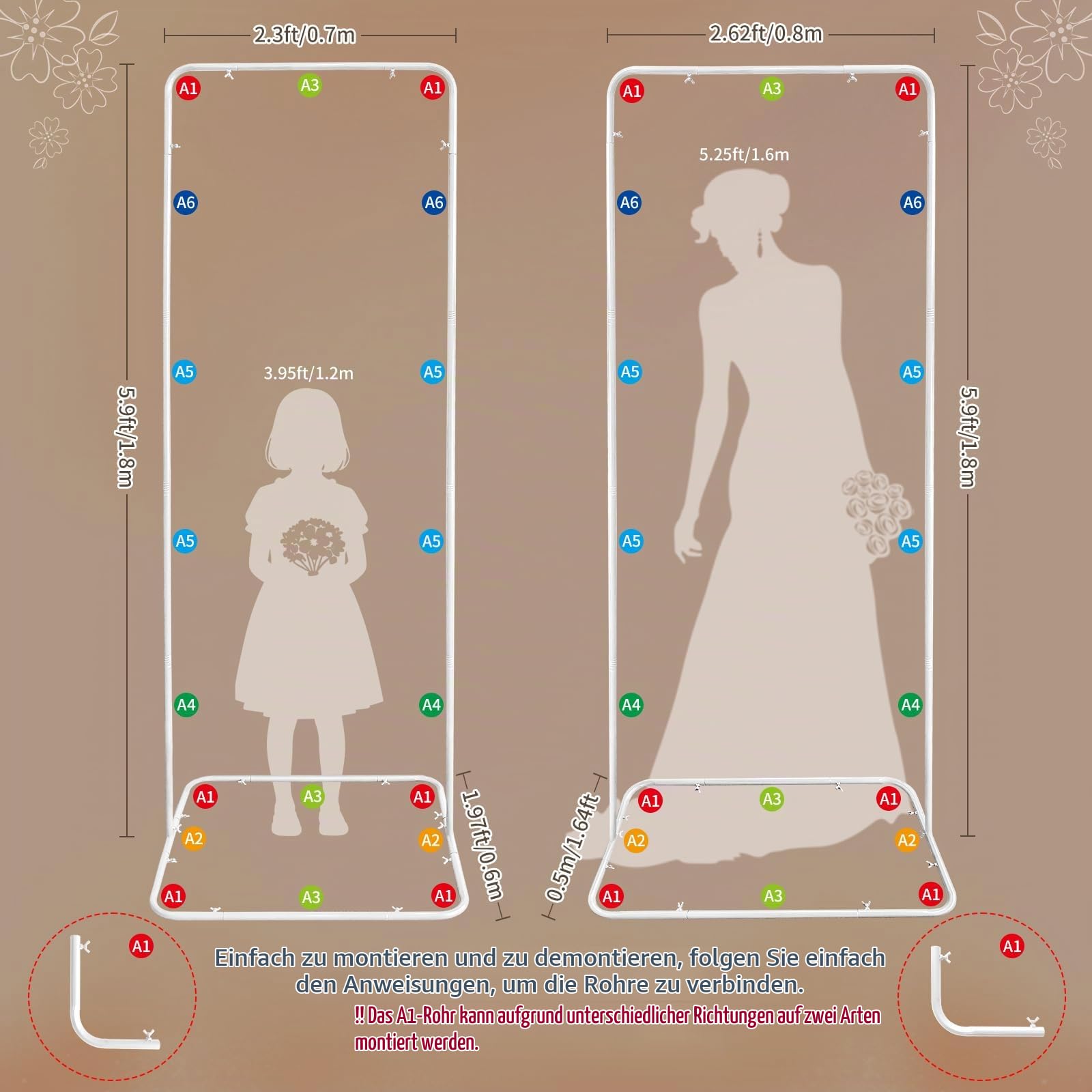 Hochzeits-Willkommensschild-Halter, verstellbare Staffelei für Hochzeitsschilder, Ständer und Sitztafeln, Metall-Staffelei für Schilder, Empfang, goldfarbener Willkommensschild-Halter für Party