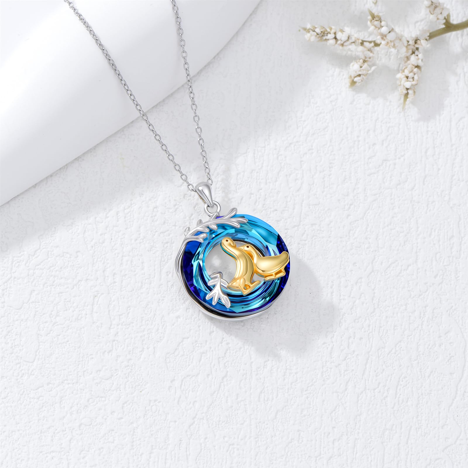 LONAGO Tier Halskette 925 Sterling Silber Nette Kaninchen Fuchs Giraffe Anhänger Halskette für Frauen