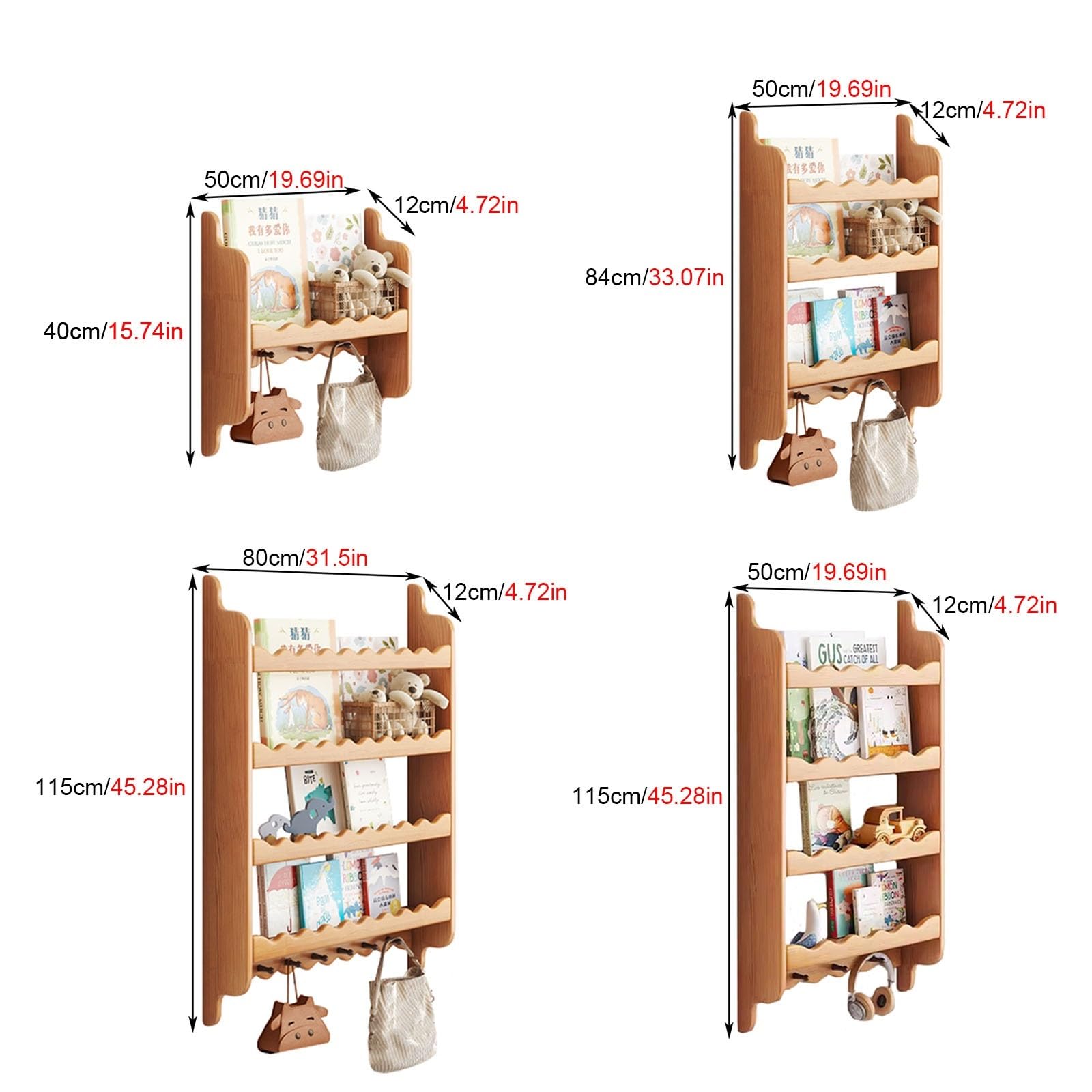 Prospekthalter Aus Holz Mit 4 Fächern – 20,3x15,5x23,1 Cm, Für Flyer, Zeitschriften & Speisekarten