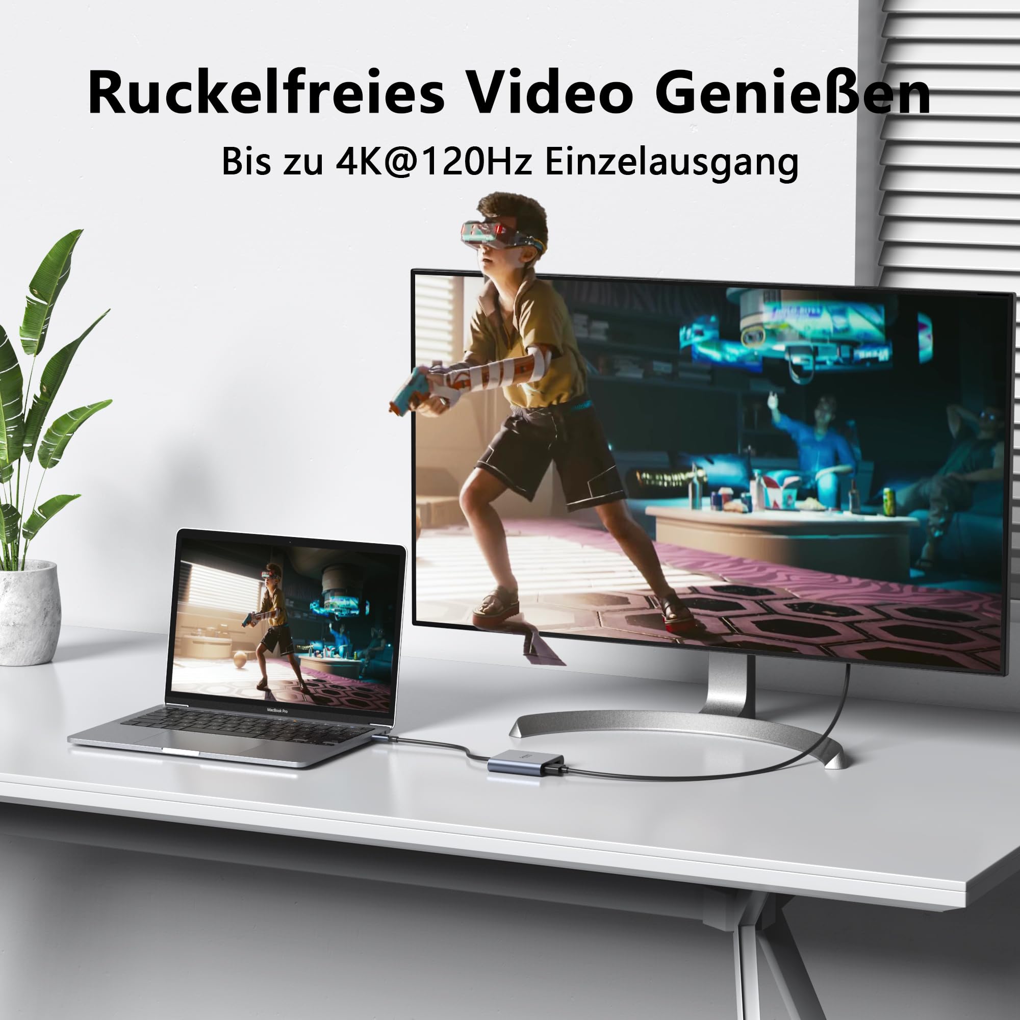 Adaptateur USB C vers Dual DP 4K @ 60Hz, type C Hub Thunderbolt 4 vers Displayport Converter pour LenovoYoga 920/Thinkpad T480, Dell XPS 13/15