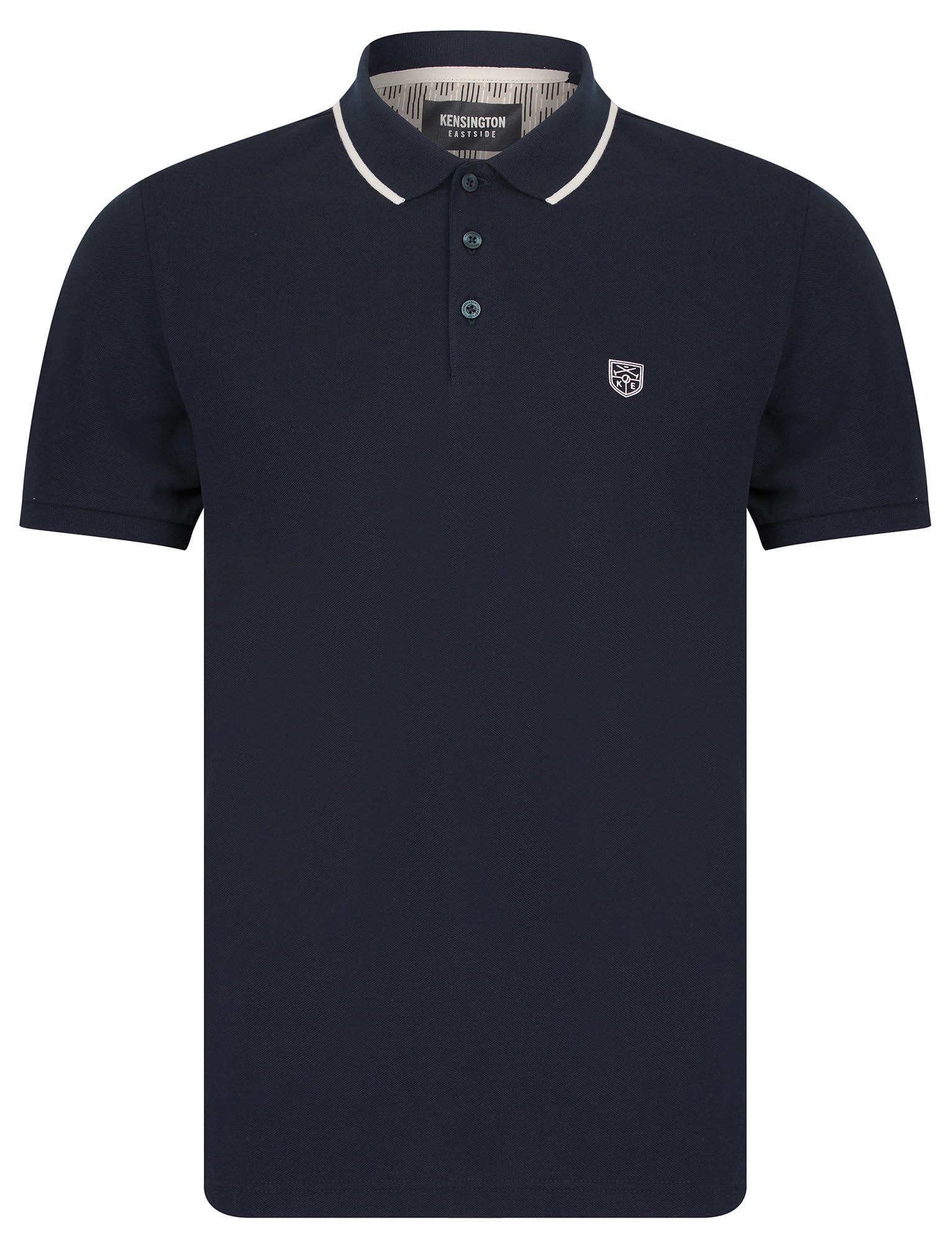Kensington Eastside Men's Sky Captain Navy Plain Cotton Pique Polo Shirt