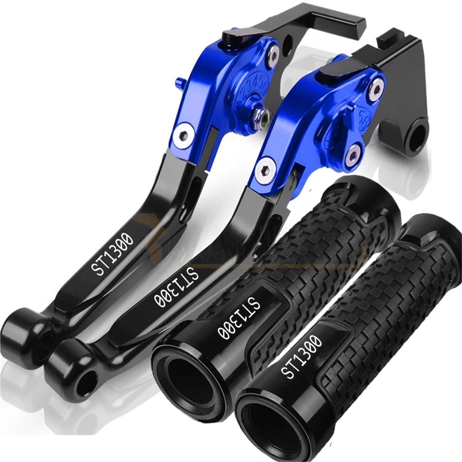 Tgvselpj Blue 1 Motorcycle Part Motorcycle Extendable Adjustable Clutch Brake Levers Controller Lever Handle For H-Onda St1300 2003-2007(Blue 1)