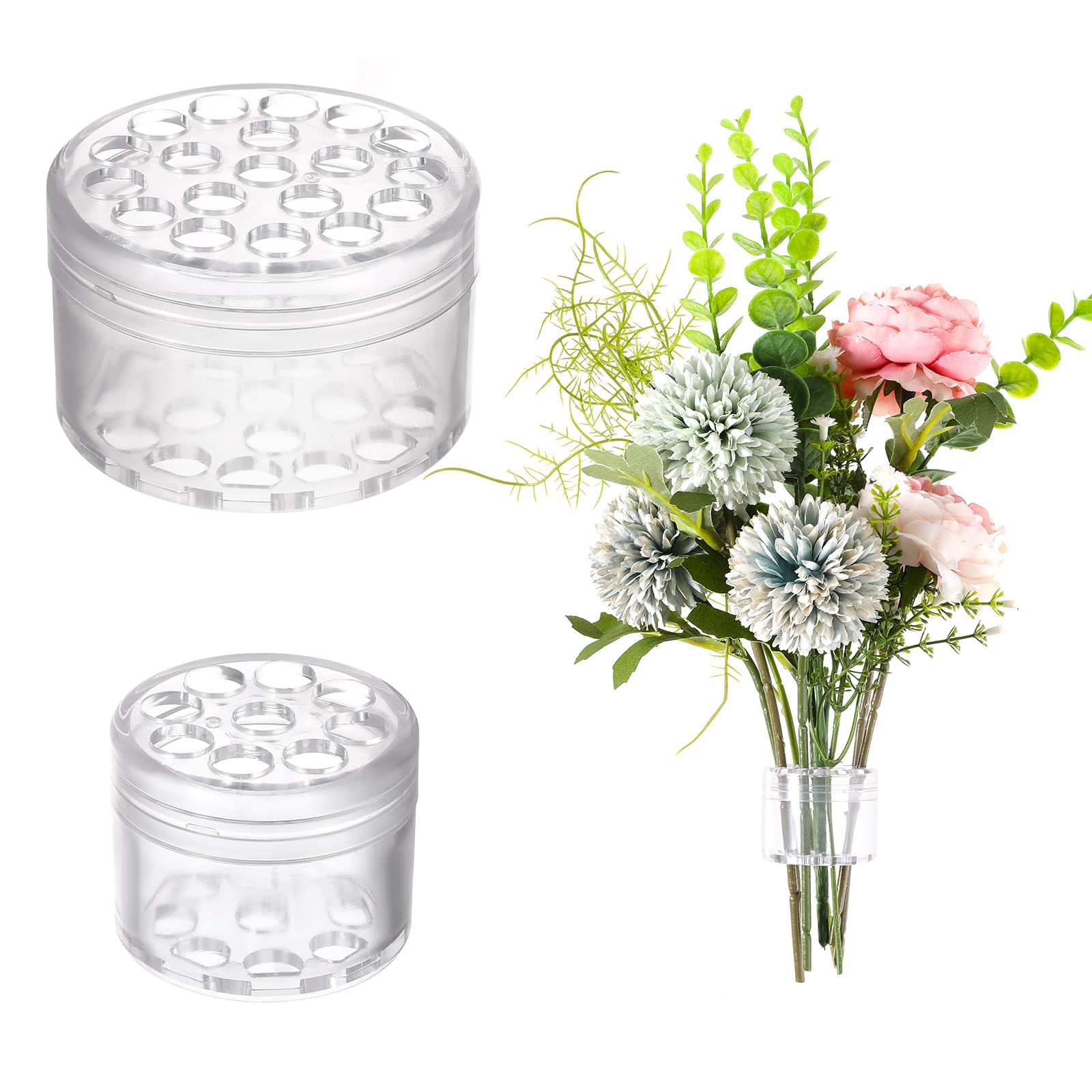 Stem Holders for Flowers 2 PCS Spiral Ikebana Stem Holder Flower Stem Holder Flower Arrangement Holder Spiral Diy Bouquet Twister Flower Arrangement Holder for Weddings Party Home Decor (Clear