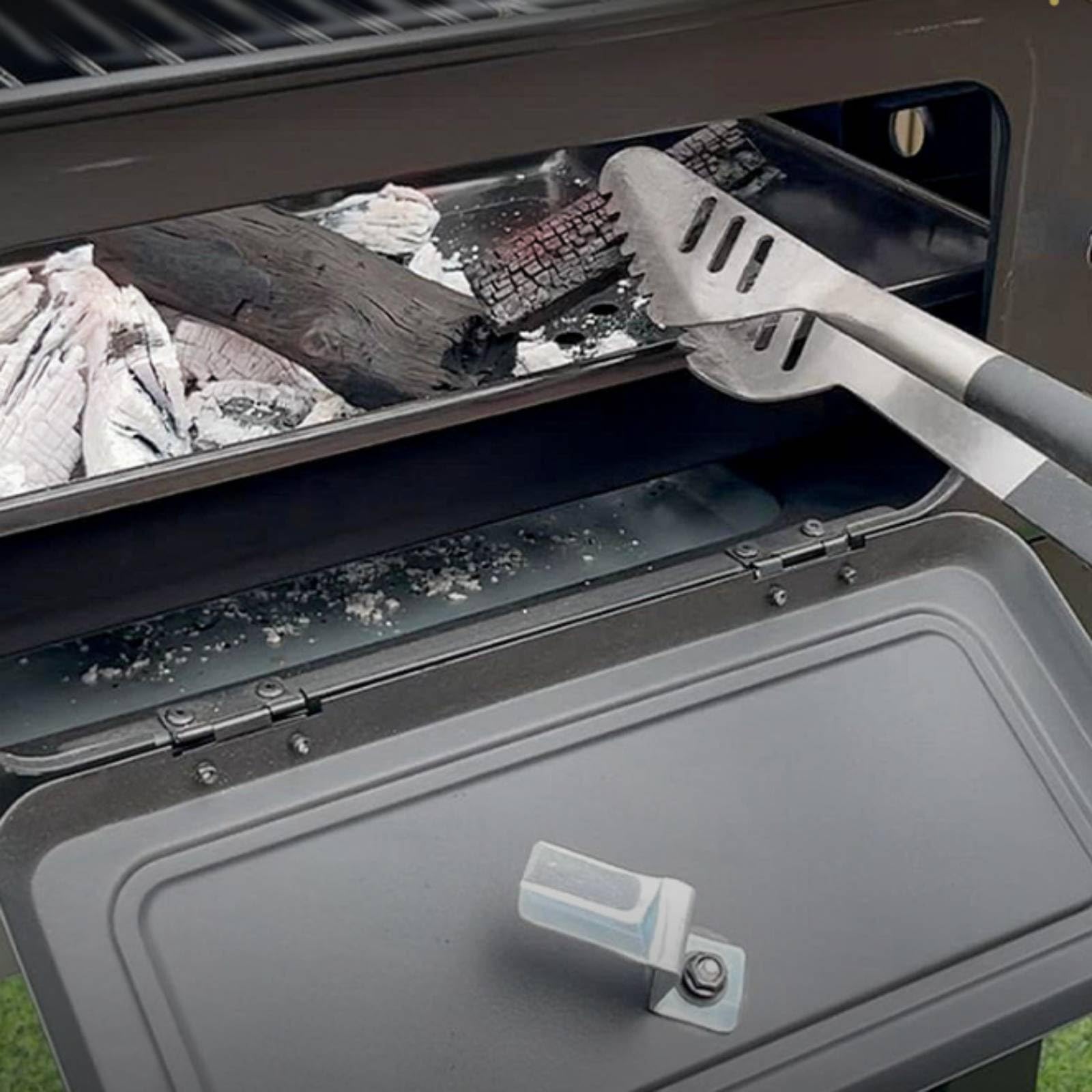 Barbecue con Coperchio Mobile Grill a Carbone con Ruote Ventilazione Regolabile Barbecue Ruote