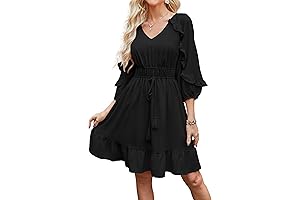 GRACE KARIN Womens 2024 Summer Ruffle Flowy Swing Short Dress