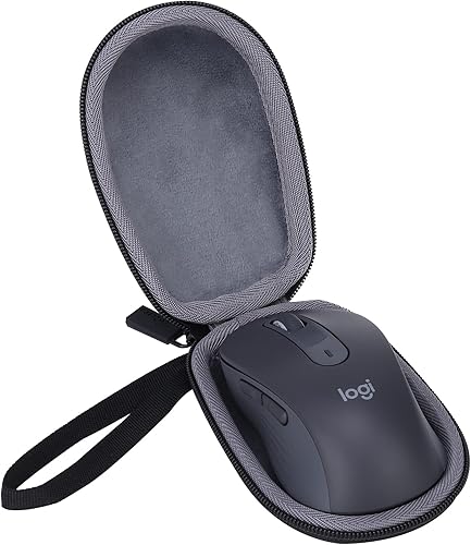Miniatura 2 de co2CREA Estuche de viaje rígido de repuesto para mouse inalámbrico Logitech Signature M650 (tamaño pequeño, mediano, negro)