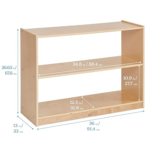 Miniatura 3 de ECR4Kids Gabinete móvil de almacenamiento de isla de 2 estantes, muebles de aula, natural Natural,Gris,Blanco,https://www.amazon.com/dp/undefined