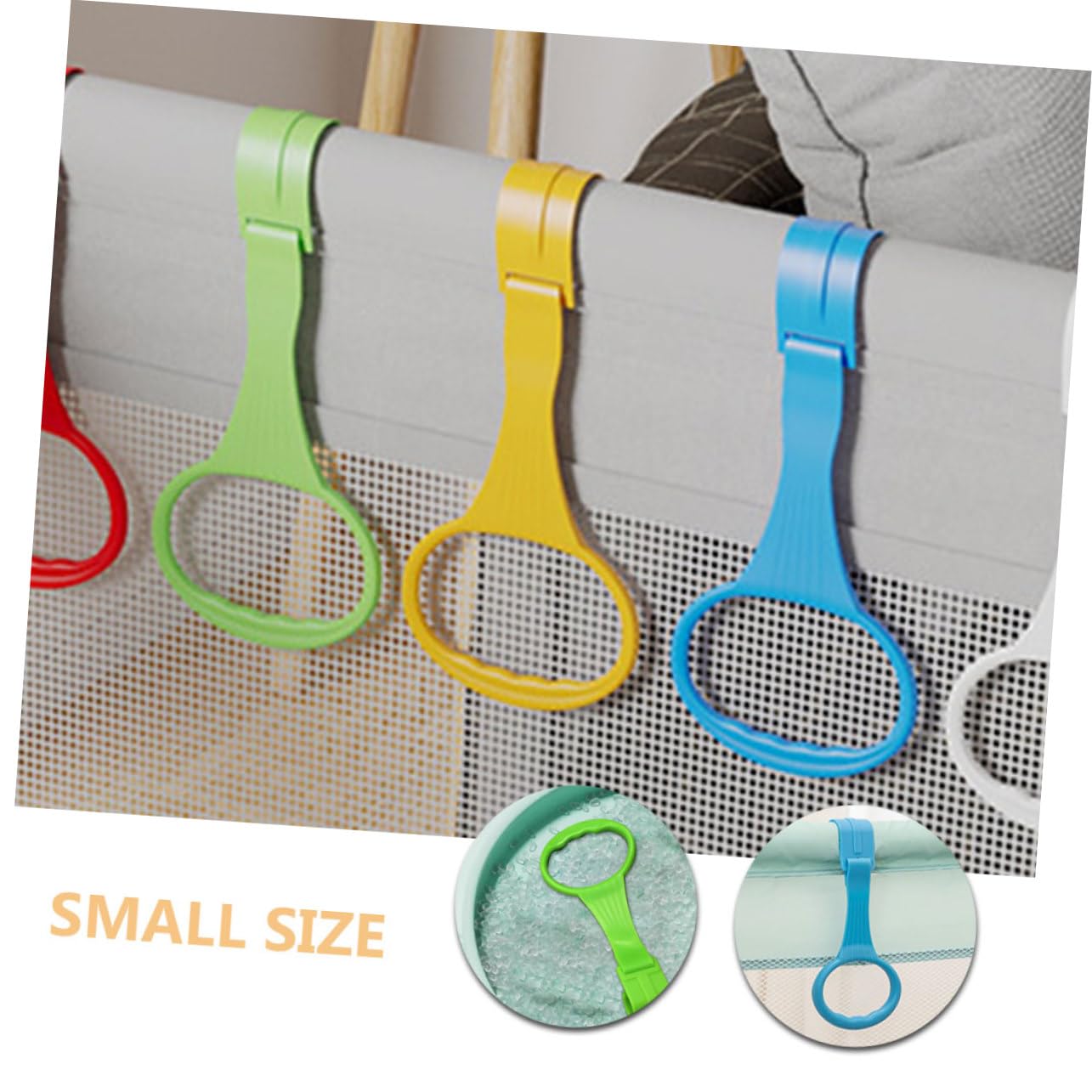 Vaguelly Baby Bed Hand Rings Toddler Walking Assist Tools Crib Pull Ring Promotes Balance Stability Easy to Install