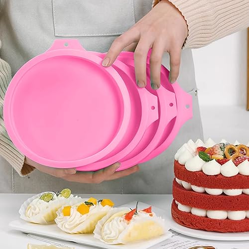 Miniatura 5 de 4 moldes de silicona para freidora de aire, moldes redondos de silicona para bocados de huevos, moldes de silicona de 4 pulgadas, molde de silicona