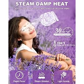 ProCIV 16 Packs Steam Eye Masks for Dry Eyes Self Heated Eye Mask Disposable Sleep Mask Soothing Headache Relief Dry,Hot Warm Compress for Stress Relief Relief Eye Fatigue, Spa Gifts