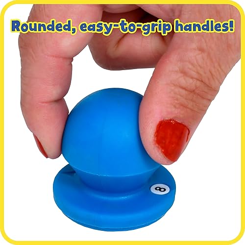 Miniatura 3 de READY 2 LEARN Sellos de pintura y masa de fácil agarre  Números  Juego de 10  A partir de 2 años  Sellos de letras fáciles de sostener para niños