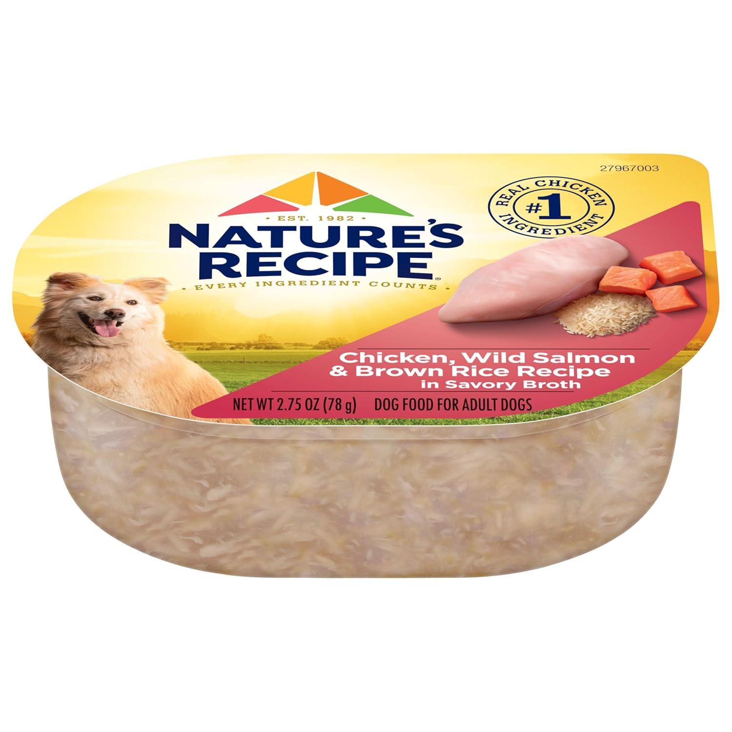 Nature's Recipe Wet Dog Food, Chicken & Wild Salmon in Broth Recipe, 2.75 Ounce Cup (Pack of 12) - Image 2