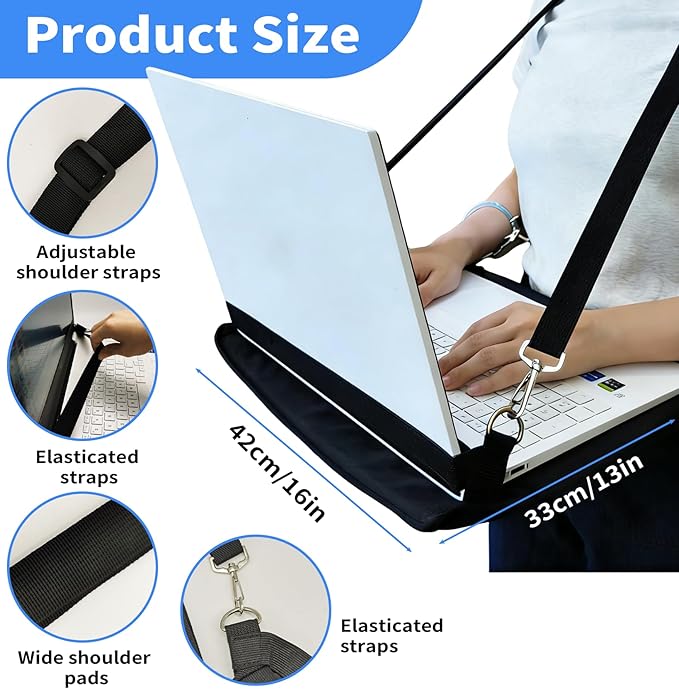 Arnés Portátil para Laptop de 16" Ajustable, Soporte Caminando miniatura 2