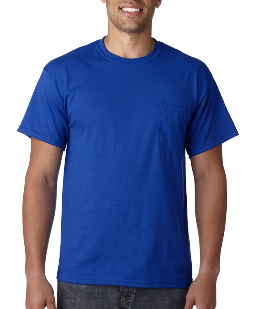 5.6 oz. 50/50 Pocket T-Shirt (G830) Royal Blue, L (Pack of 5.6 oz. 50/50 Pocket T-Shirt (G830) Royal Blue, L (Pack of