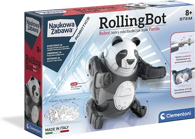 Clementoni Rollingbot Laboratorium Robotyki Zabawka Edukacyjna, Wielokolorowy, Od 8 Lat