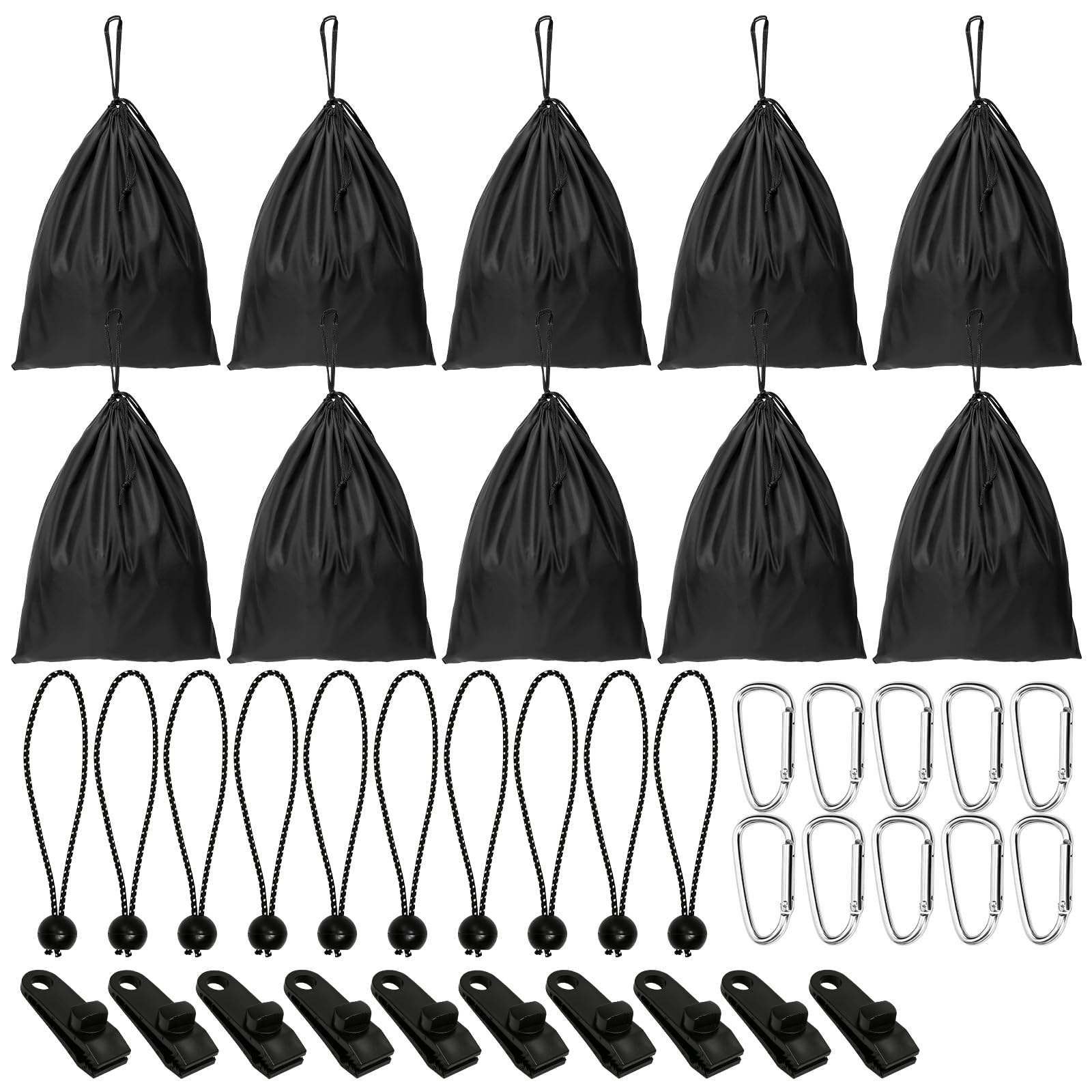 FcaecY 10 Packs Portable Weight Bag Set, Sand Bags Without Sand, Gazebo Weight Bags for Outdoor Curtains, Tent, Camping, Beach