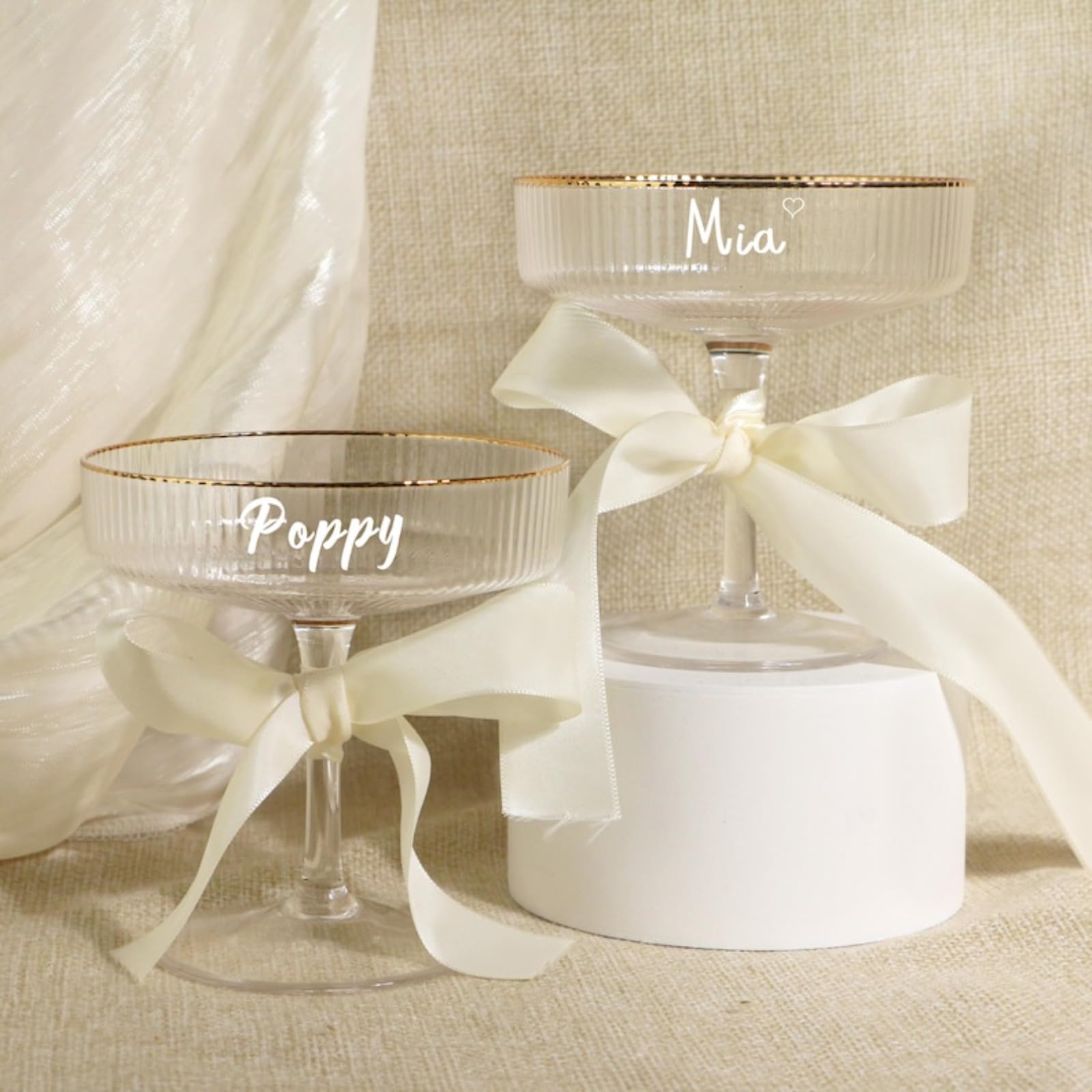 Lot de 6 verres à champagne personnalisés, verres à martini, à cocktail classique, parfaits pour cocktail, vin, champagne, toast de mariage gravé, cadeau personnalisé