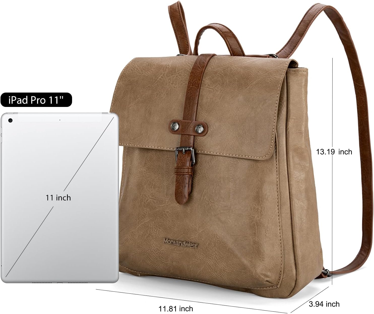 Montana West Small Casual Daypack Backpack Purse for Women Convertible Crossbody Bag for Travel Work - Image 2