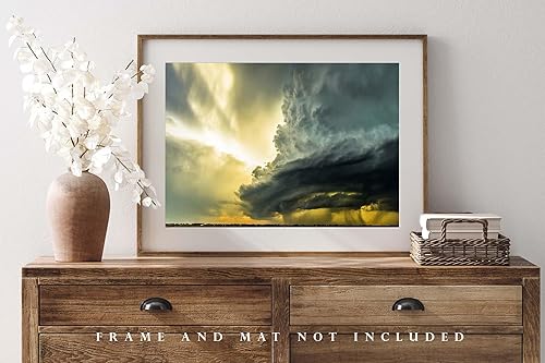 Miniatura 4 de Storm Photography Print (Not Framed) Picture of Supercell Thunderstorm on Spring Day in Oklahoma Weather Wall Art Nature Decor (5" x 7")