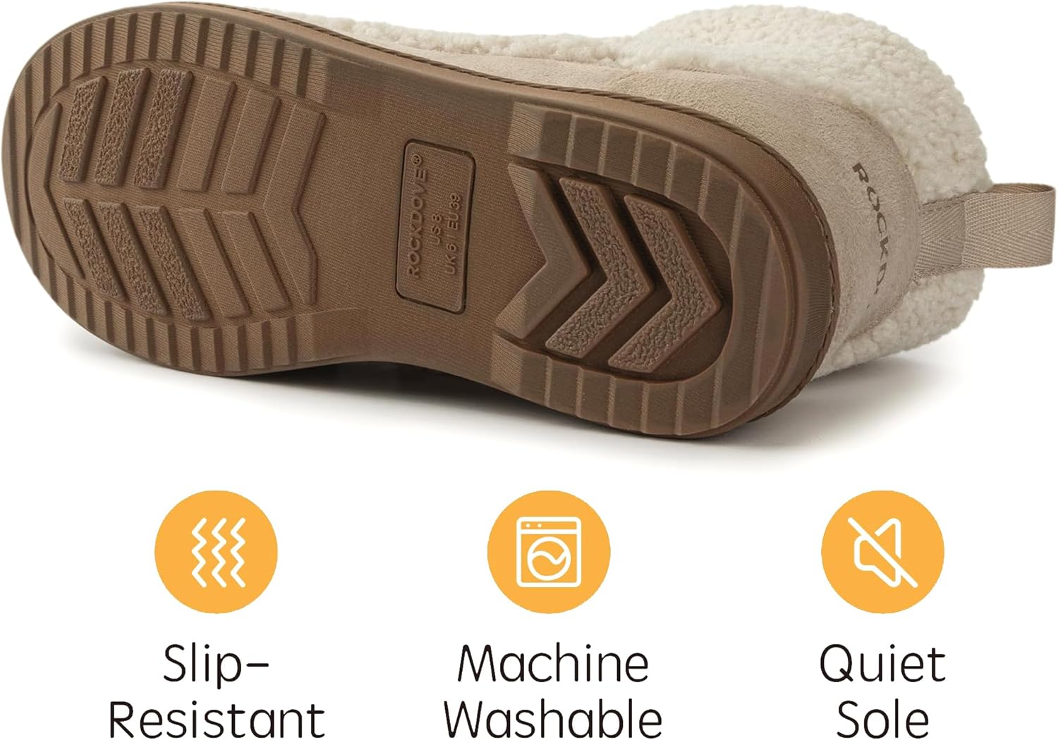 RockDove Women’s Cloudwrap Sherpa Fleece Bootie Slippers with Memory Foam and Non Slip Sole - Image 6