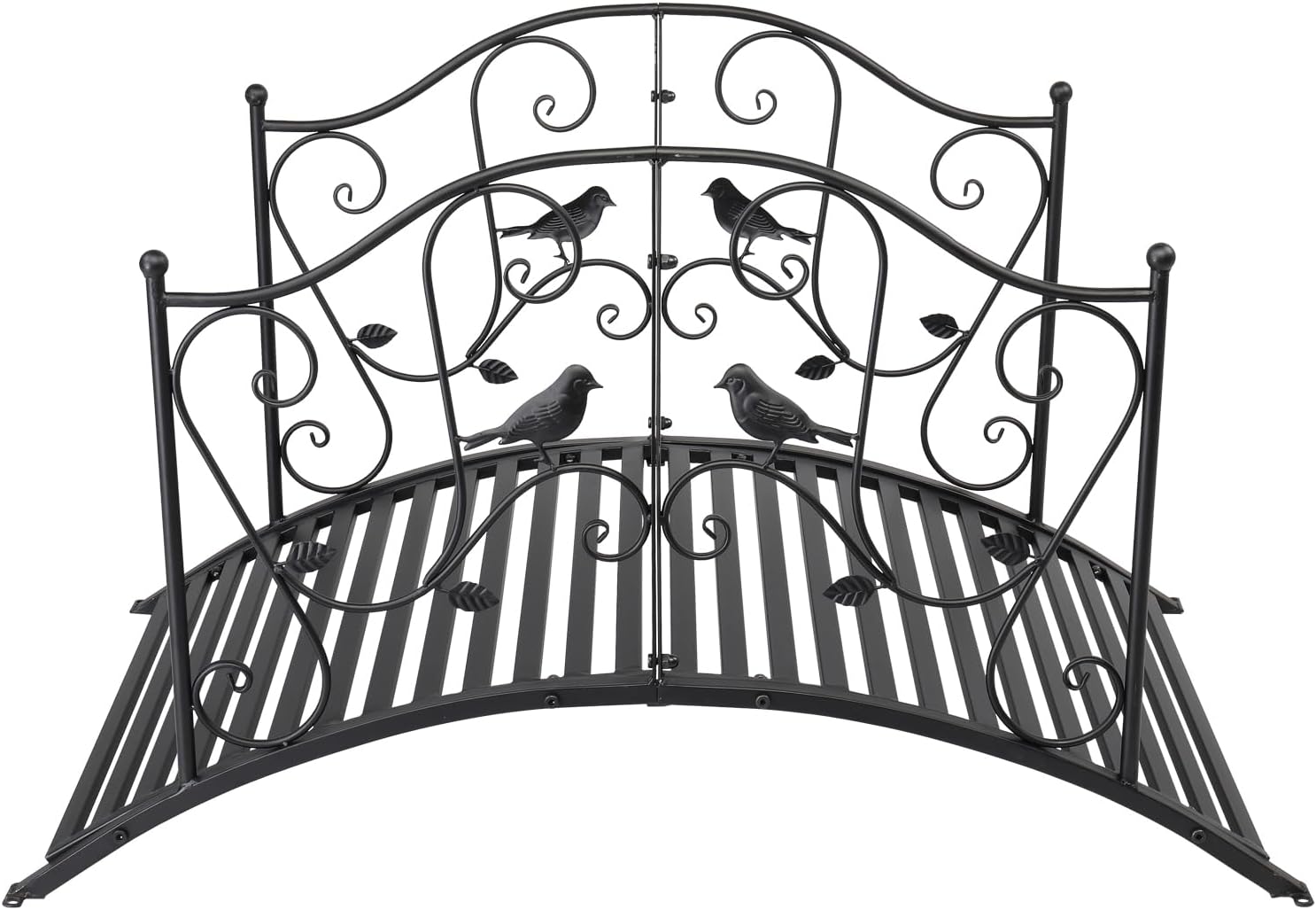 Metal Garden Bridge for Outdoor, Elegant Decorative Bridge