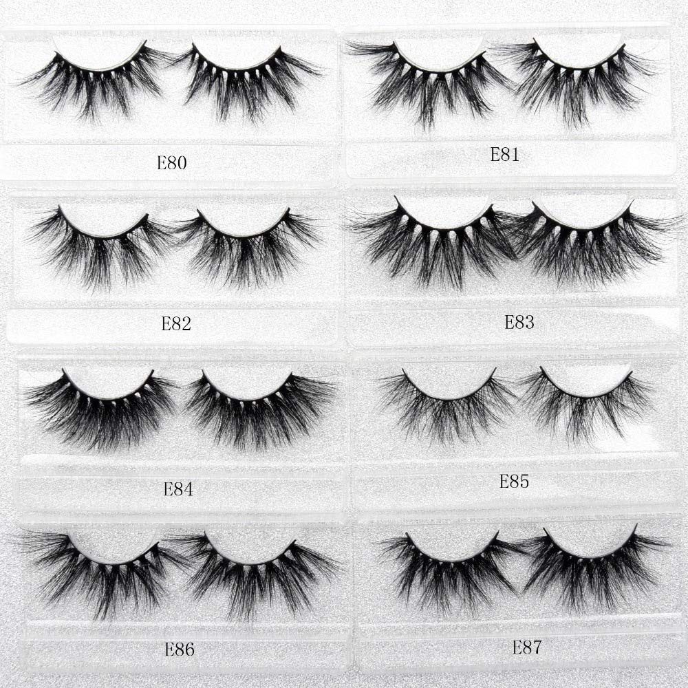 handy and friendly 25Mm Lashes Dramatic Mink Lashes Soft Light Weight Eyelashes Long Lashes Crisscross Full Volume False Eyelashes Makeup (visofree E86)