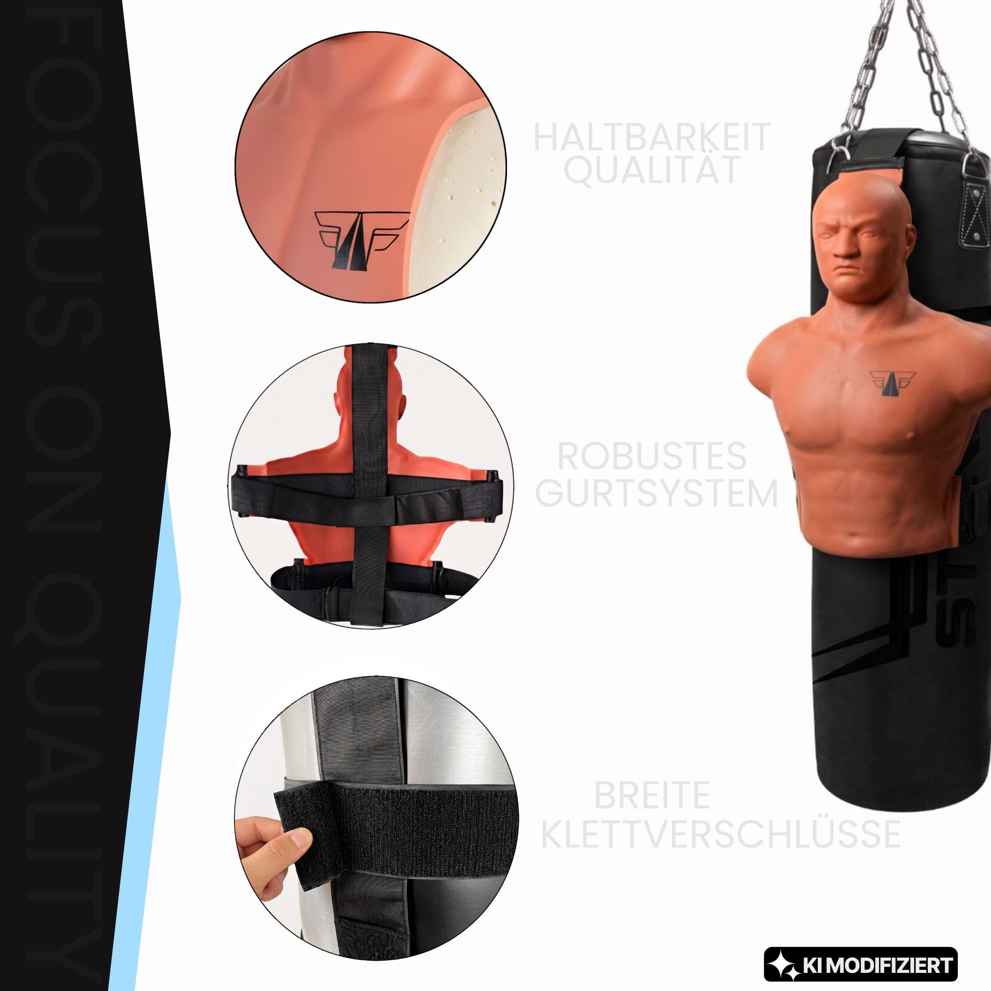 FOX-FIGHT Boxdummy Schlagpartner Boxpuppe Standboxsack Trainer,